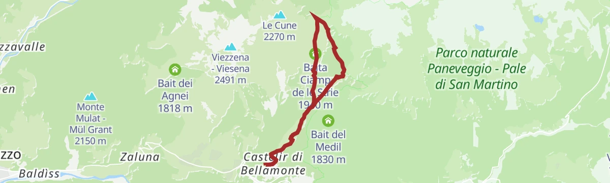 Route map: Passo Lusia